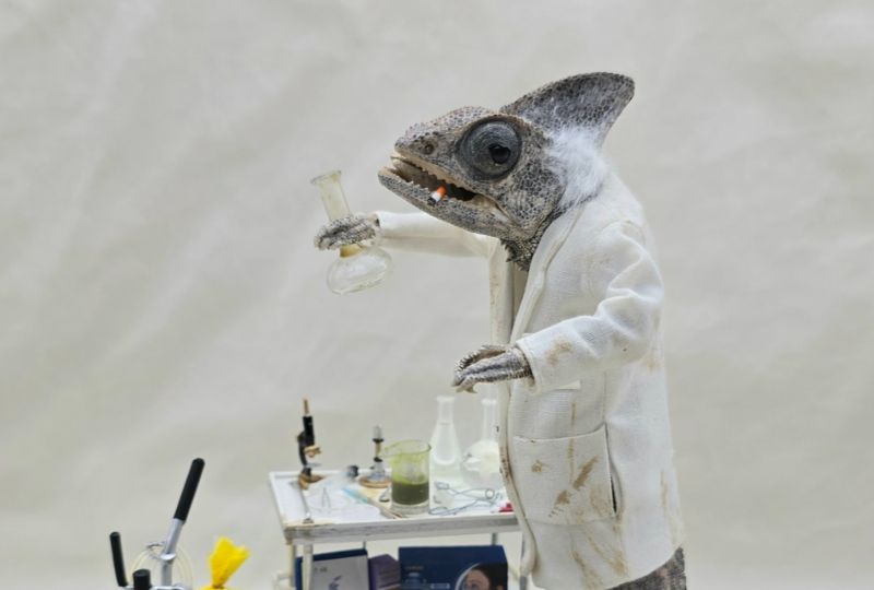 Lizard taxidermist turns hobby into full-time career as alternative for reptiles he uses is ‘mass cremation or the bin’